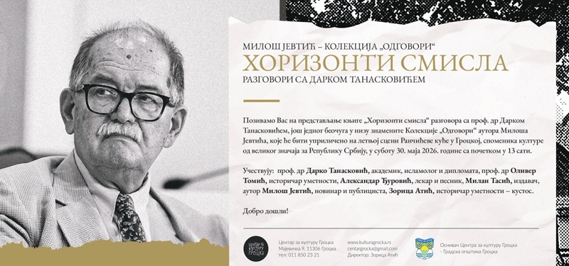 МИЛОШ ЈЕВТИЋ – КОЛЕКЦИЈА „ОДГОВОРИ“: ХОРИЗОНТИ СМИСЛА - РАЗГОВОРИ СА ДАРКОМ ТАНАСКОВИЋЕМ